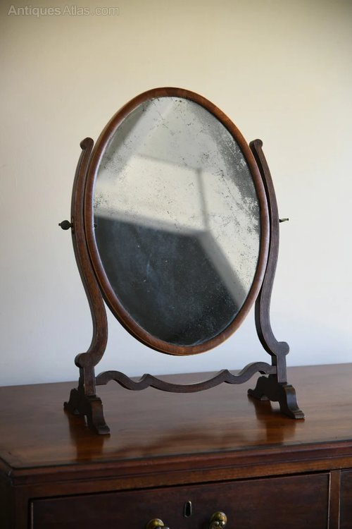 Antiques Atlas ANTIQUE OVAL DRESSING TABLE MIRROR
