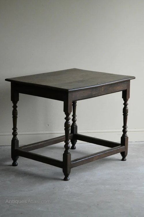 ANTIQUE RUSTIC OAK SIDE TABLE Antiques Atlas
