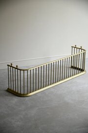 Antique 19th Century Brass Fire Fender