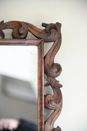 Antique Continental Carved Mirror