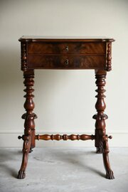 Antique Continental Walnut Work Table