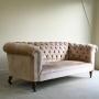 Antique Early 20th C Upholstered Chesterfield