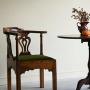 Antique Georgian Walnut Corner Chair