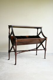 Antique Late 19th Century Mahogany Library Book Trough.
