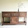 Antique Rustic Carved Oak Sideboard