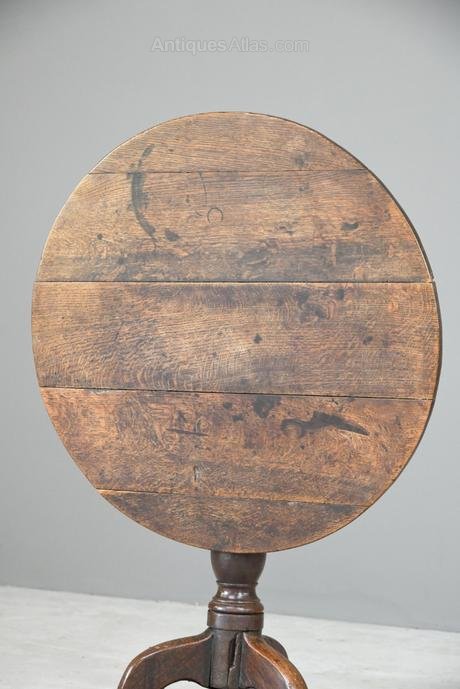 Antique Rustic Oak Tripod Table - Antiques Atlas