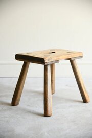 Antique Rustic Pine Milking Stool