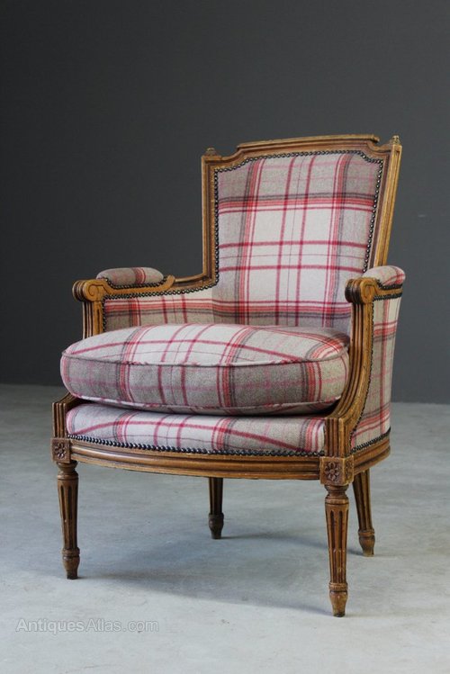 20th Century Upholstered Tartan Armchair Antiques Atlas