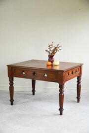 Antique Victorian Library Table