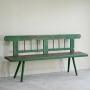 Green Painted European Bench
