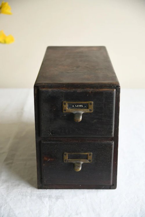 Antiques Atlas Index Card Drawers.