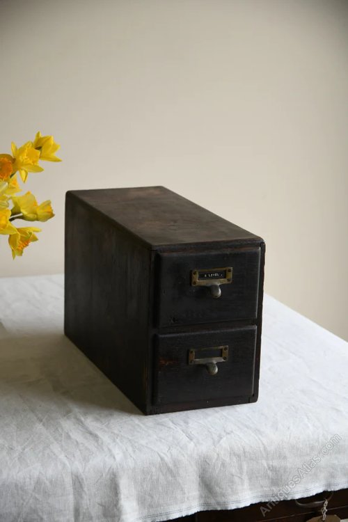 Antiques Atlas Index Card Drawers.