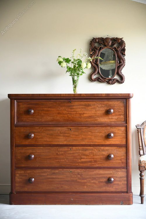 LARGE ANTIQUE MAHOGANY CHEST OF DRAWERS Antiques Atlas