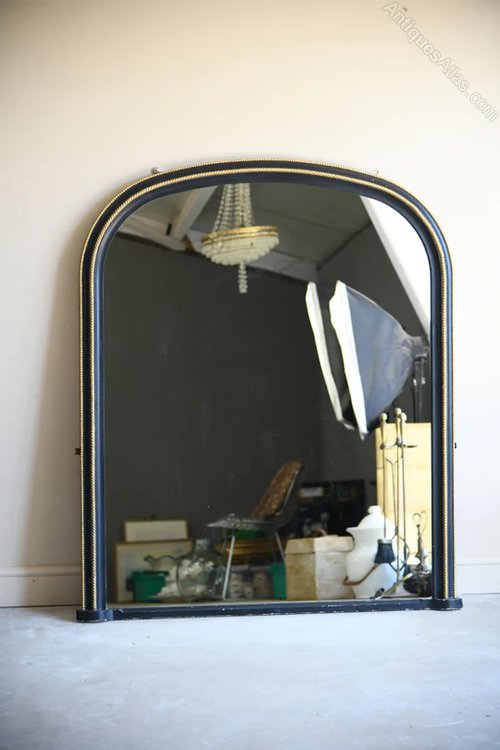 Antiques Atlas Large Black Victorian Style Overmantle Mirror