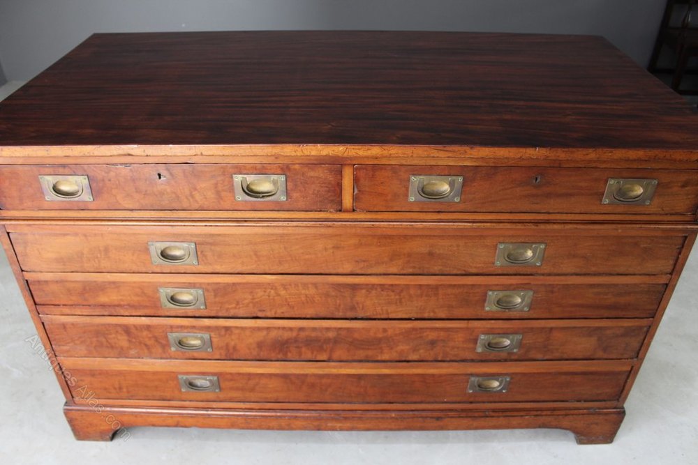 Large Antique Mahogany Plan Chest Antiques Atlas