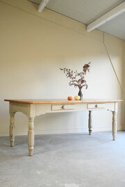 Large Antique Pine Kitchen Table