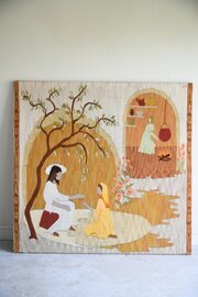 Large Vintage Hand Woven Tapestry Wall Hanging