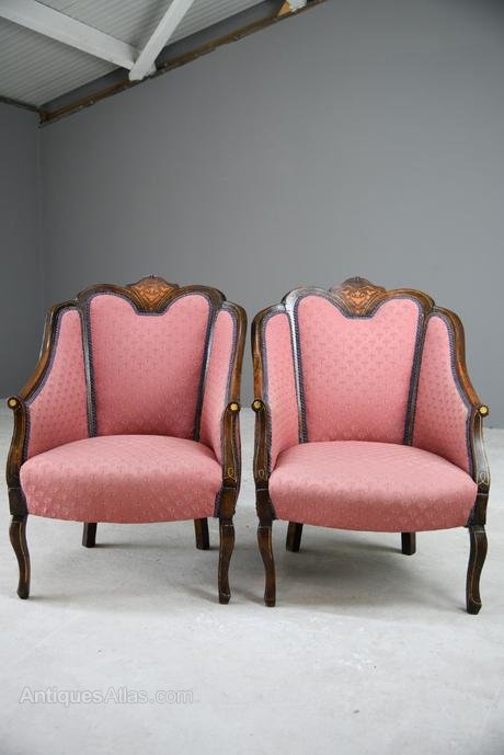 Pair Edwardian Tub Armchairs Antiques Atlas
