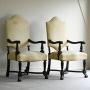 Pair French Mahogany Armchairs