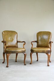 Pair Georgian Style Arm Chairs