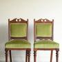 Pair Victorian Balloon Back Chairs