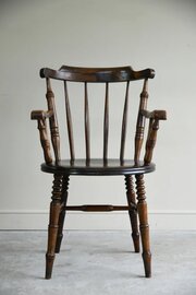 Single Stained Beech Penny Chair