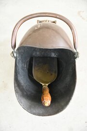 Victorian Copper Coal Helmet