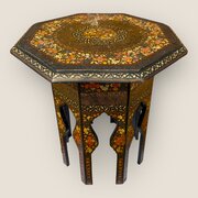 Kashmiri Papier Mache Octaganol Occasional Table