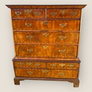 Queen Anne Walnut Chest Of Drawers