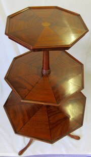 Victorian Mahogany Hexagonal Dumb Waiter