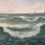 David James RA, Atlantic Waves, North Cornwall