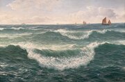 David James RA, Atlantic Waves, North Cornwall