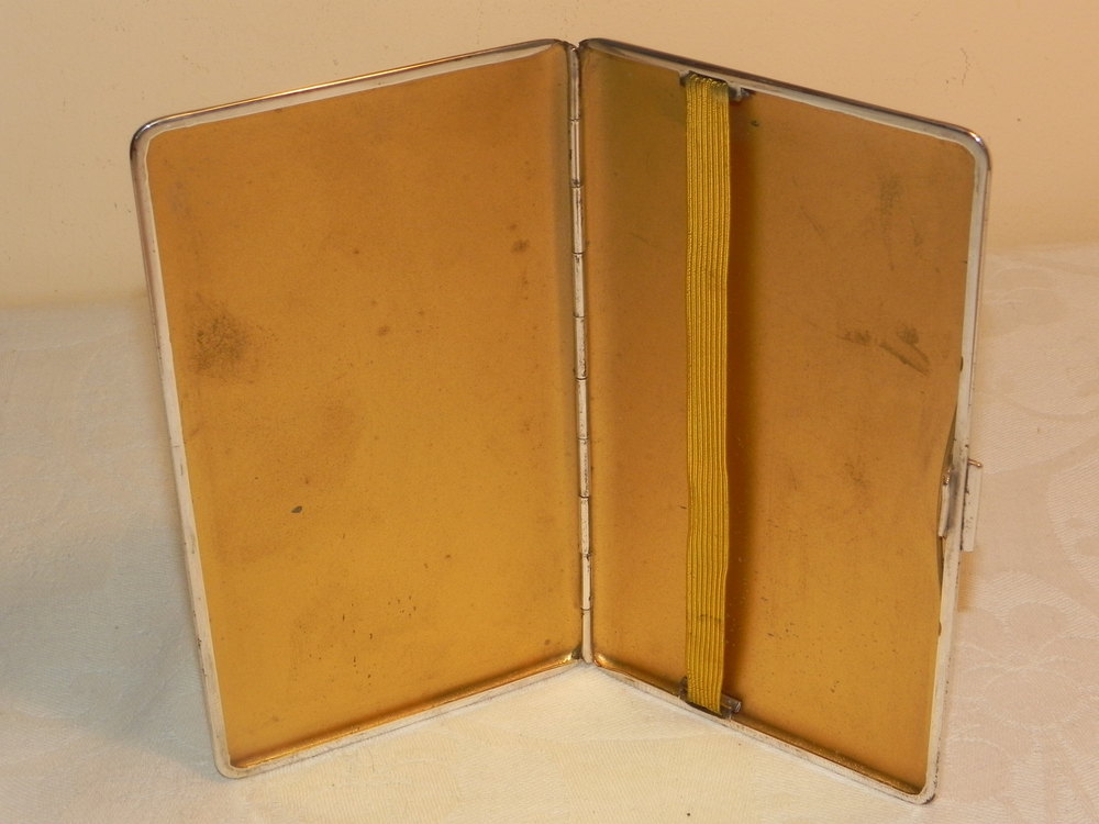 german silver cigarette case 1902 Antique 800 Silver Cigarette Case German Art Nouveau Vintage Holder  Signed
