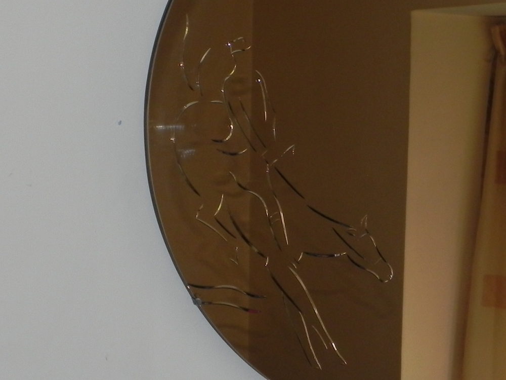 Antiques Atlas Vintage Art Deco Rose Pink Wall Mirror Hunting