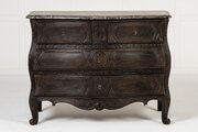 18th Century French Ebonised Bombe Commode