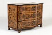 18th Century German Inlaid Walnut Commode
