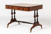 19th Century English Regency Amboyna Library Table