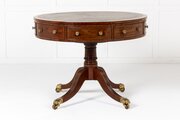 19th Century English Regency Mahogany Drum Table