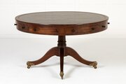 19th Century English Regency Mahogany Drum Table