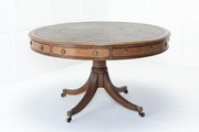 Grande 19th Century English Regency Drum Table