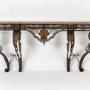Large 19th Century French Wrought Iron Console Table