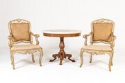 Large Scale Pair Of 18th Century Italian Armchairs