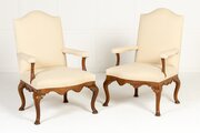 Pair Of 18th Century French Walnut Armchairs