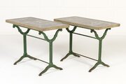 Pair Of 19th Century Garden Tables With Marble Top