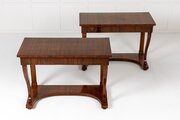 Pair Of 19th Century Italian Walnut Console Tables