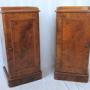 Pair of Burr Walnut Country House Pot Cupboards