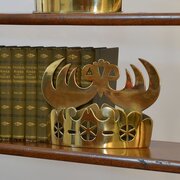 19th Century Ornate Brass crown Wall Pocket