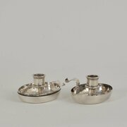 19th Century Silver Plated Travelling Candlesticks