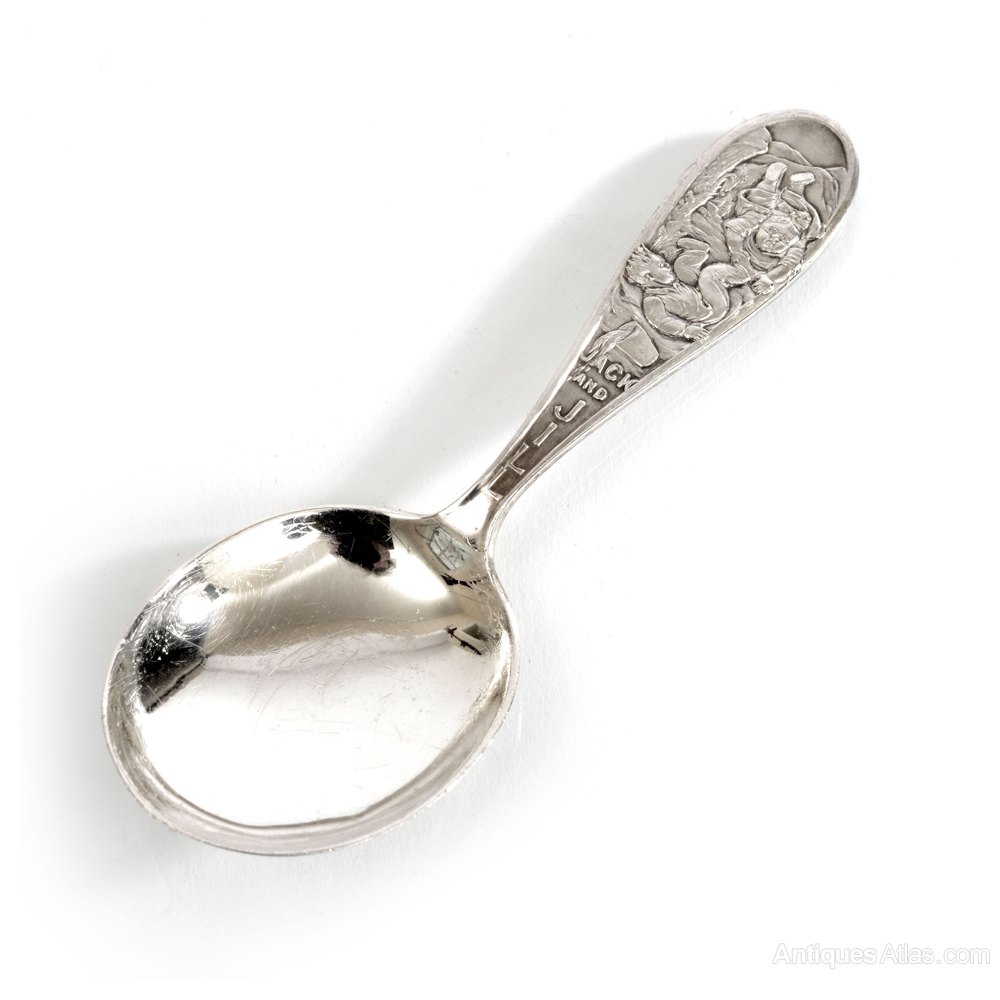 Antiques Atlas A “Jack And Jill” Child’s Silver Christening Spoon