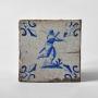 A single 17th century Delft tile